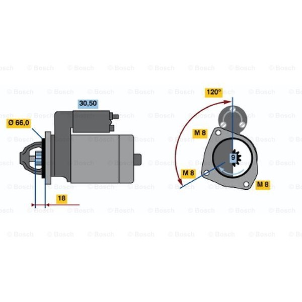 Слика на Анласер BOSCH 0 986 010 260