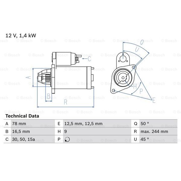 Слика на Анласер BOSCH 0 986 010 690