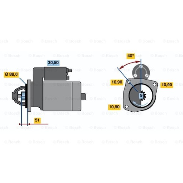 Слика на Анласер BOSCH 0 986 011 250