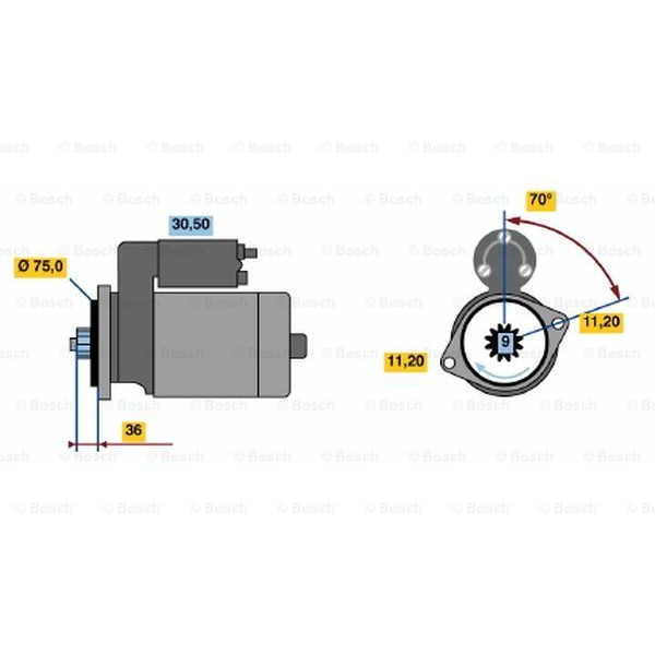 Слика на Анласер BOSCH 0 986 014 051