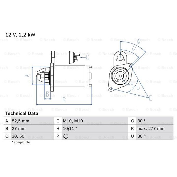 Слика на Анласер BOSCH 0 986 014 660 за Mercedes 190 (w201) D 2.0 (201.122) - 72 коњи дизел