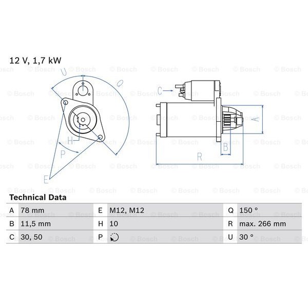 Слика на Анласер BOSCH 0 986 014 940 за Mercedes G-class (w463) G 500 E (463.228) - 241 коњи бензин