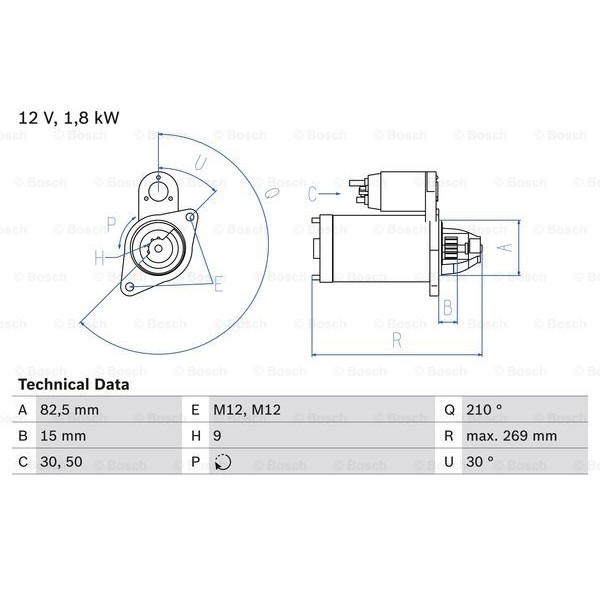 Слика на Анласер BOSCH 0 986 016 240 за VW Passat 4 Sedan (B5,3b2) 1.9 TDI - 101 коњи дизел