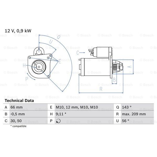 Слика на Анласер BOSCH 0 986 018 860 за Renault Laguna 2 Sport Tourer (KG0-1) 2.0 16V Turbo (KG0S, KG0Z, KG1L, KG1M) - 163 коњи бензин