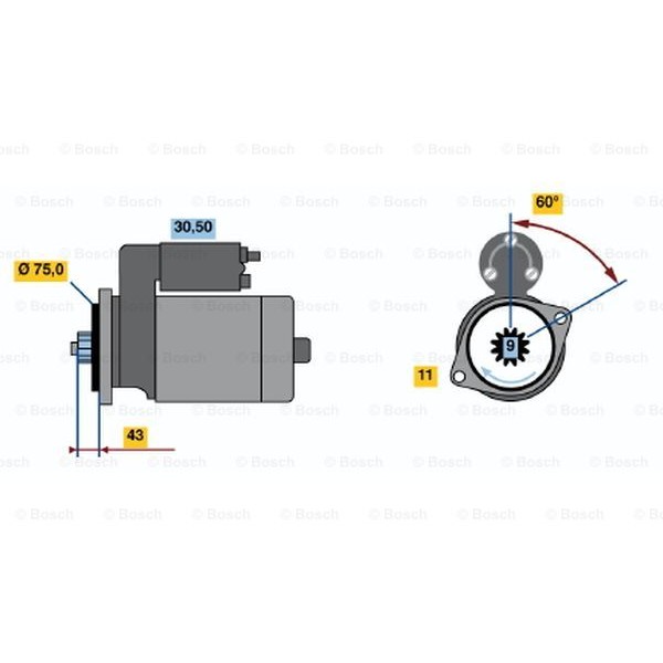 Слика на Анласер BOSCH 0 986 019 071