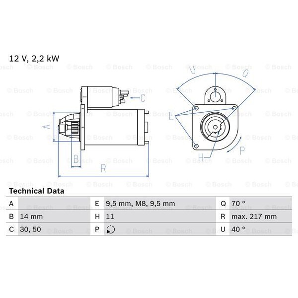 Слика на Анласер BOSCH 0 986 023 580 за Peugeot Partner Platform 1.6 HDi - 90 коњи дизел