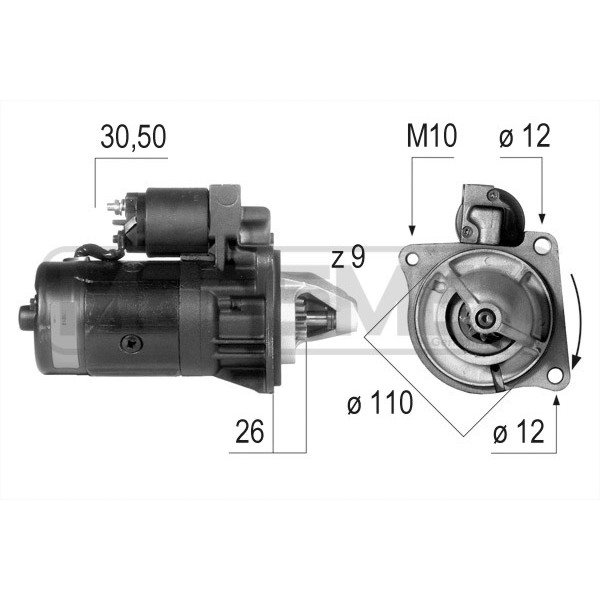 Слика на Анласер ERA 220019 за камион Iveco Daily 1 Box 30-8 (10014131, 10014132, 10014137, 10014231, 10014232...) - 72 коњи дизел