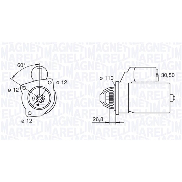 Слика на Анласер MAGNETI MARELLI 063217226010 за камион Iveco Zeta 79-12 H - 116 коњи дизел