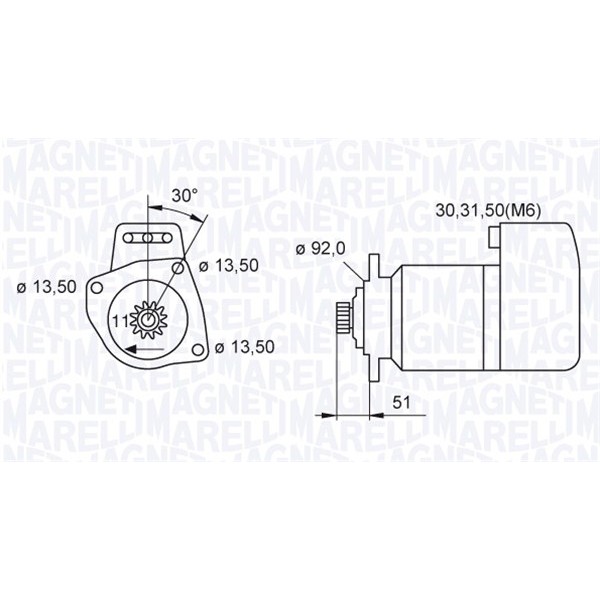 Слика на Анласер MAGNETI MARELLI 063524160110 за камион Iveco M 175-24 - 239 коњи дизел