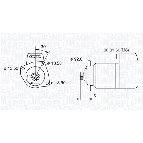 Слика на Анласер MAGNETI MARELLI 063524160520 за камион Iveco Eurotech MP 400 E 38 T, 440 E 38 T, 440 E 38 T /P - 375 коњи дизел