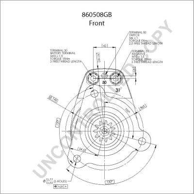 Слика на Анласер PRESTOLITE ELECTRIC 860508GB за камион MAN F 2000 19.273 FA - 269 коњи дизел