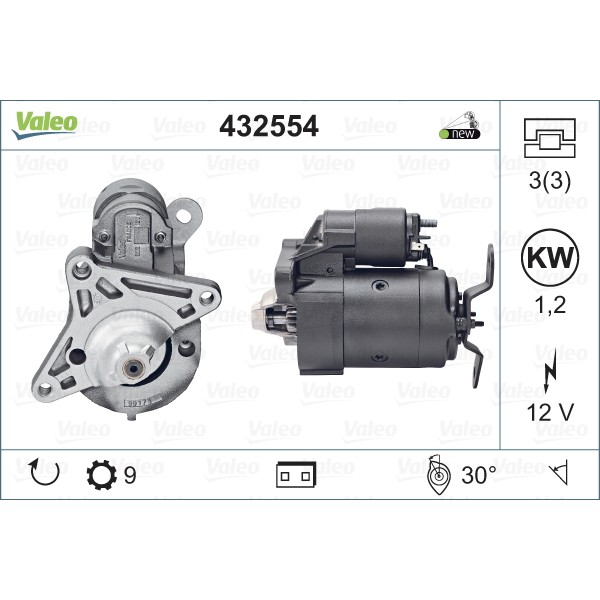 Слика на Анласер VALEO NEW ORIGINAL PART 432554 за Renault 25 (B29) 2.0 (B297) - 101 коњи бензин