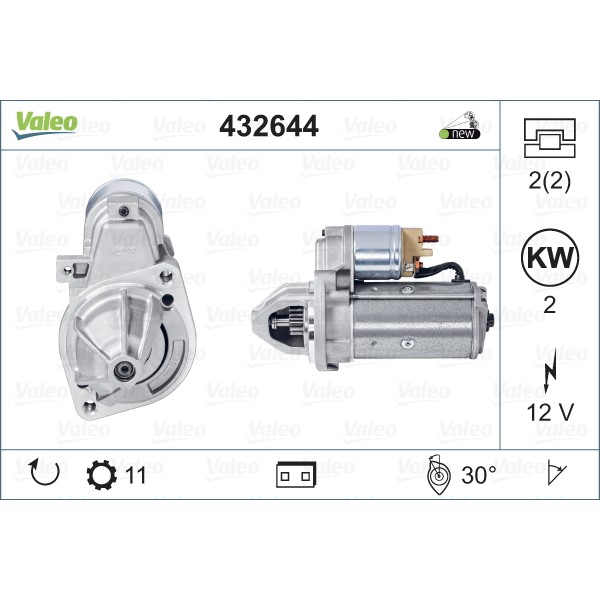 Слика на Анласер VALEO NEW ORIGINAL PART 432644 за Mercedes C-class Saloon (w203) C 200 CDI - 102 коњи дизел