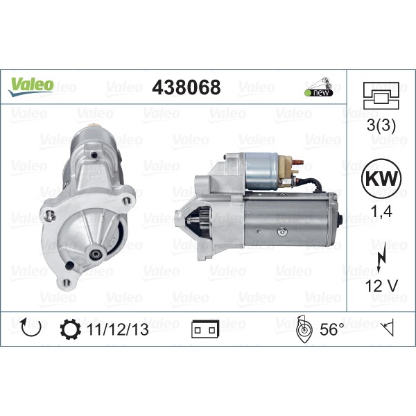 Слика на Анласер VALEO NEW ORIGINAL PART 438068 за Citroen Jumpy U6U 1.9 D 70 - 69 коњи дизел