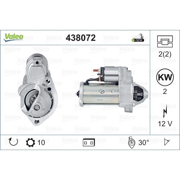 Слика на Анласер VALEO NEW ORIGINAL PART 438072 за VW Passat 5 Variant (3b6) 1.9 TDI - 101 коњи дизел