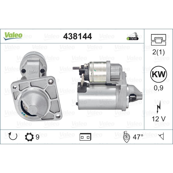 Слика на Анласер VALEO NEW ORIGINAL PART 438144 за Lancia Musa (350) 1.4 LPG - 78 коњи Бензин/Автогаз (LPG)