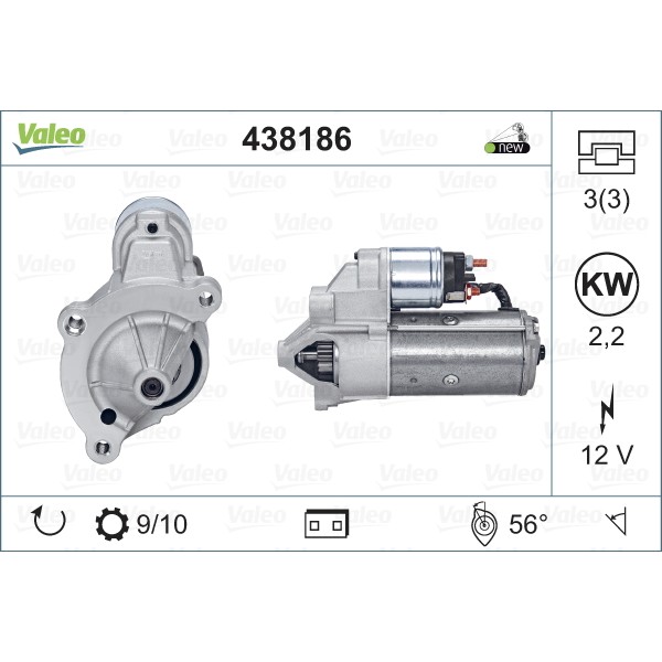 Слика на Анласер VALEO NEW ORIGINAL PART 438186 за Peugeot 605 Saloon 2.5 Turbo Diesel - 129 коњи дизел