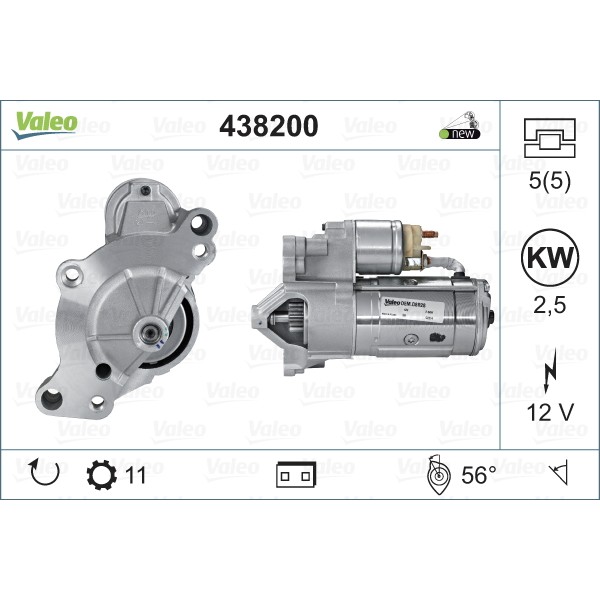 Слика на Анласер VALEO NEW ORIGINAL PART 438200 за Mitsubishi Outlander (CW) 2.2 DI-D - 177 коњи дизел