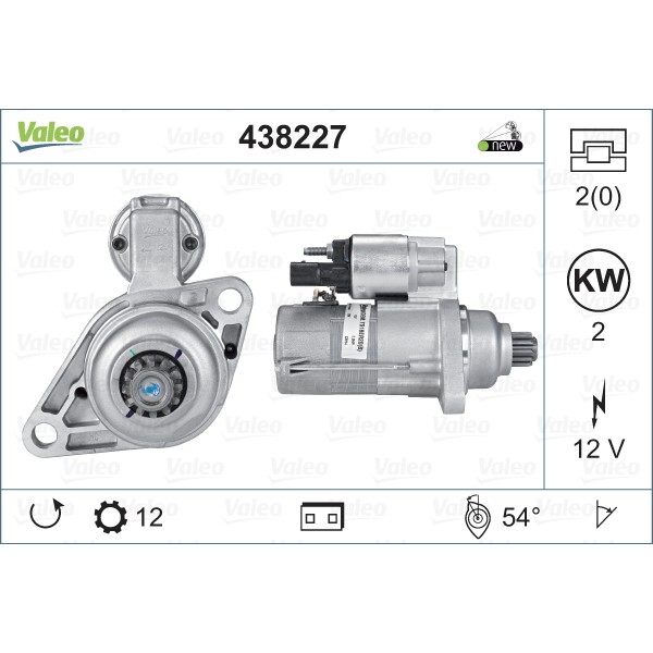 Слика на Анласер VALEO NEW ORIGINAL PART 438227 за VW Jetta 6 (162) 1.6 TDI - 105 коњи дизел