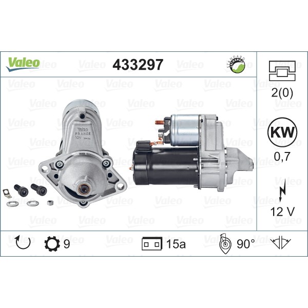 Слика на Анласер VALEO REMANUFACTURED PREMIUM 433297 за Opel Astra F Van 1.4 i - 60 коњи бензин