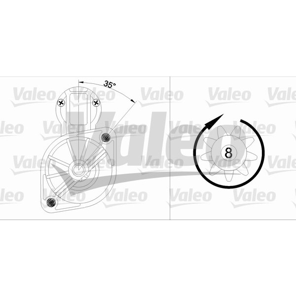 Слика на Анласер VALEO REMANUFACTURED PREMIUM 455561 за Mitsubishi Lancer F (A17) 1.4 GLX (A172) - 70 коњи бензин