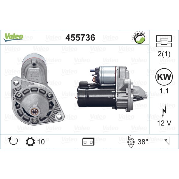 Слика на Анласер VALEO REMANUFACTURED PREMIUM 455736