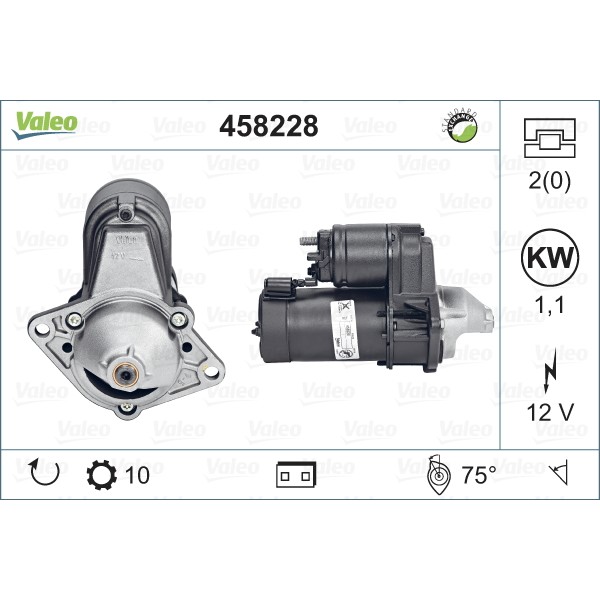 Слика на Анласер VALEO REMANUFACTURED PREMIUM 458228 за Opel Adam 1.4 - 101 коњи бензин