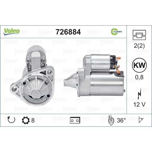 Слика на Анласер VALEO REMANUFACTURED RCB 726884