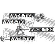 Слика 2 на балансер, кардан (хардиев зглоб) FEBEST VWDS-TIGF