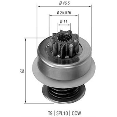 Слика на бендикс, стартер MAGNETI MARELLI 940113020088 за Honda Civic 3 Hatchback (AL,AJ,AG,AH) 1.5 GTI (AH) - 90 коњи бензин