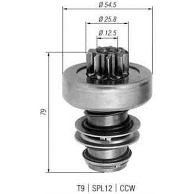 Слика на бендикс, стартер MAGNETI MARELLI 940113020269 за Skoda Favorit (781) 1.3 135 X,LX,GLX (781) - 54 коњи бензин