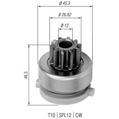 Слика на бендикс, стартер MAGNETI MARELLI 940113020439 за Ford Mondeo 1 Clipper (BNP) 1.6 i 16V - 88 коњи бензин