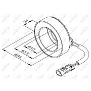 Слика 1 на бобина, компресор со магнетен соединувач NRF 38475