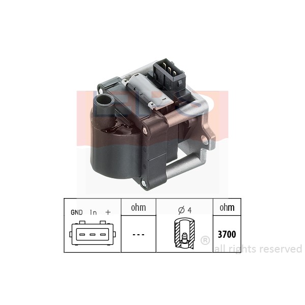 Слика на бобина за палење EPS OE Equivalent 1.990.414 за Seat Cordoba Saloon (6K2,C2) 2.0 i 16V - 150 коњи бензин