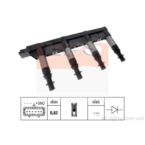 Слика на Бобина EPS Made in Italy - OE Equivalent 1.970.483 за Citroen C3 FC Hatchback 1.4 16V - 88 коњи бензин