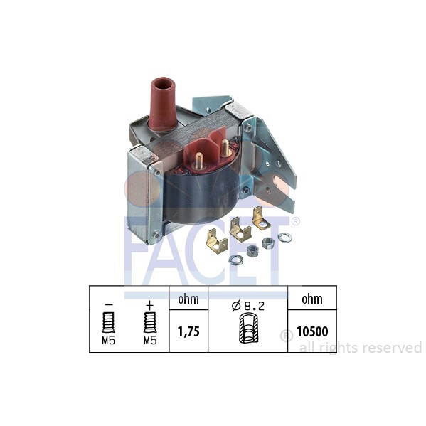 Слика на Бобина FACET Made in Italy - OE Equivalent 9.6001D