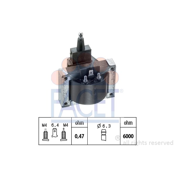 Слика на Бобина FACET Made in Italy - OE Equivalent 9.6007