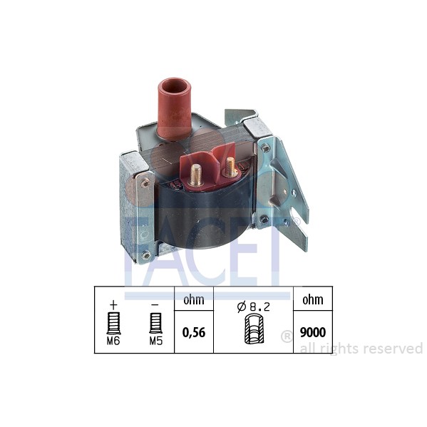 Слика на Бобина FACET Made in Italy - OE Equivalent 9.6080 за Mercedes T1 BOX (602) 310 2.3 - 105 коњи бензин