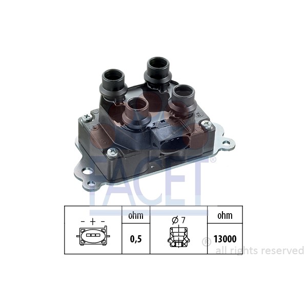 Слика на Бобина FACET Made in Italy - OE Equivalent 9.6264 за Ford Fiesta 5 (jh,jd) 1.4 TDCi - 68 коњи дизел