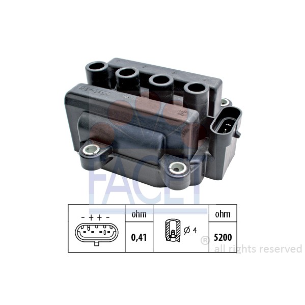 Слика на Бобина FACET OE Equivalent 9.6418 за Nissan Kubistar Box 1.5 dCi - 61 коњи дизел