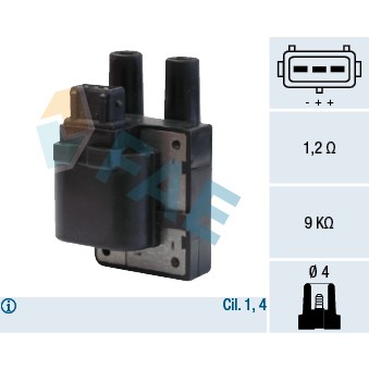 Слика на Бобина FAE 80204 за Renault Kangoo Rapid (FC0-1) 1.4 (FC0C, FC0B, FC0H, FC0M) - 75 коњи бензин