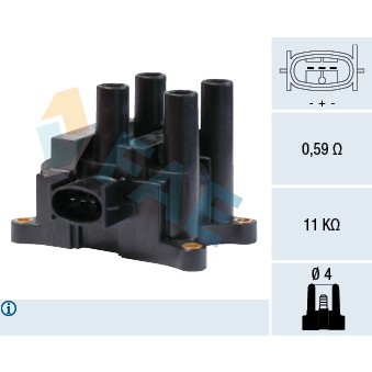 Слика на Бобина FAE 80214 за Ford Fiesta MK 4 (ja,jb) 1.3 i - 60 коњи бензин