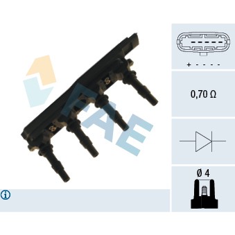 Слика на Бобина FAE 80224 за Opel Signum 1.8 - 122 коњи бензин