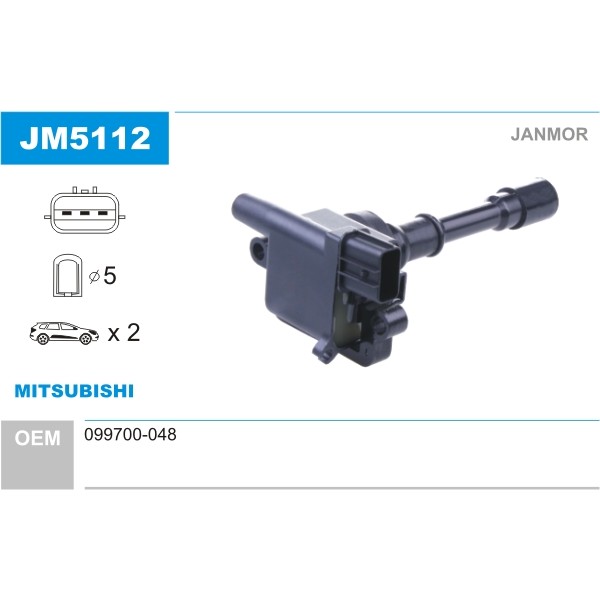 Слика на Бобина JANMOR JM5112 за Suzuki SJ413 1.3 - 60 коњи бензин