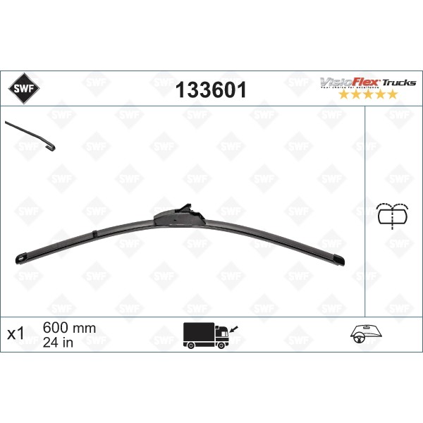 Слика на брисачи SWF ALTERNATIVE VISIOFLEX TRUCKS 133601 за камион Iveco Daily 2 Bus Box 29 L 12 V (ALKA41A2, ALLA52A2, ALKA42A2) - 116 коњи дизел