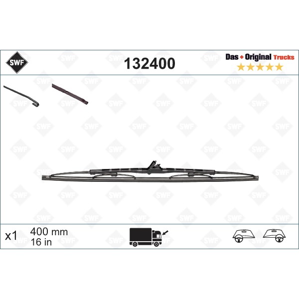 Слика на брисачи SWF DAS ORIGINAL TRUCKS 132400 за камион Volvo N 10/270 - 270 коњи дизел