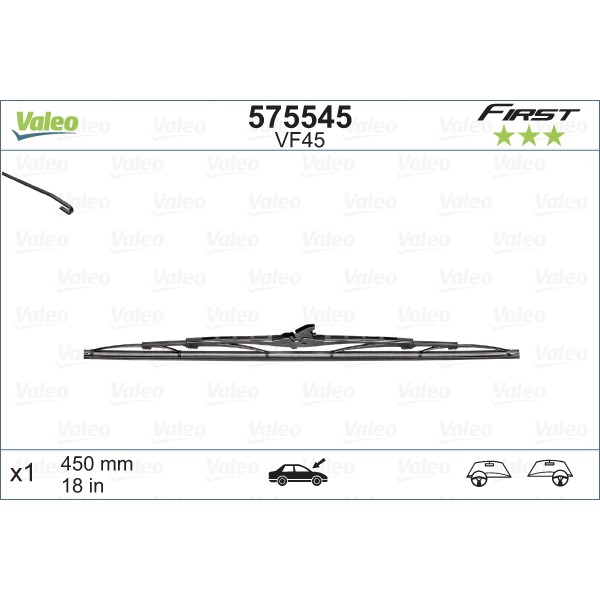 Слика на брисачи VALEO FIRST 575545 за Renault Laguna (B56,556) 3.0 24V (B56V) - 190 коњи бензин