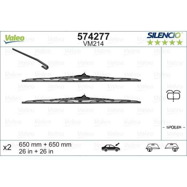 Слика на Брисачи VALEO SILENCIO CONVENTIONAL SET 574277