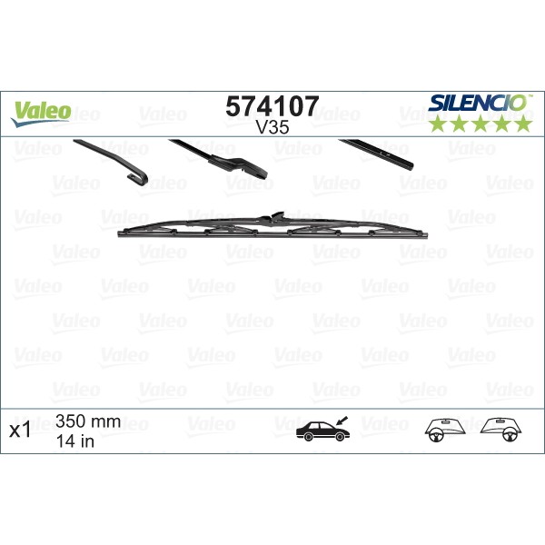 Слика на Брисачи VALEO SILENCIO CONVENTIONAL SINGLE 574107 за Ford Escort 5 Break (gal,avl) 1.8 D - 60 коњи дизел