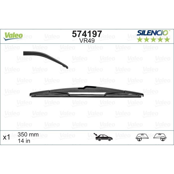 Слика на брисачи VALEO SILENCIO REAR 574197 за Citroen C4 Picasso UD 2.0 HDi 165 - 163 коњи дизел